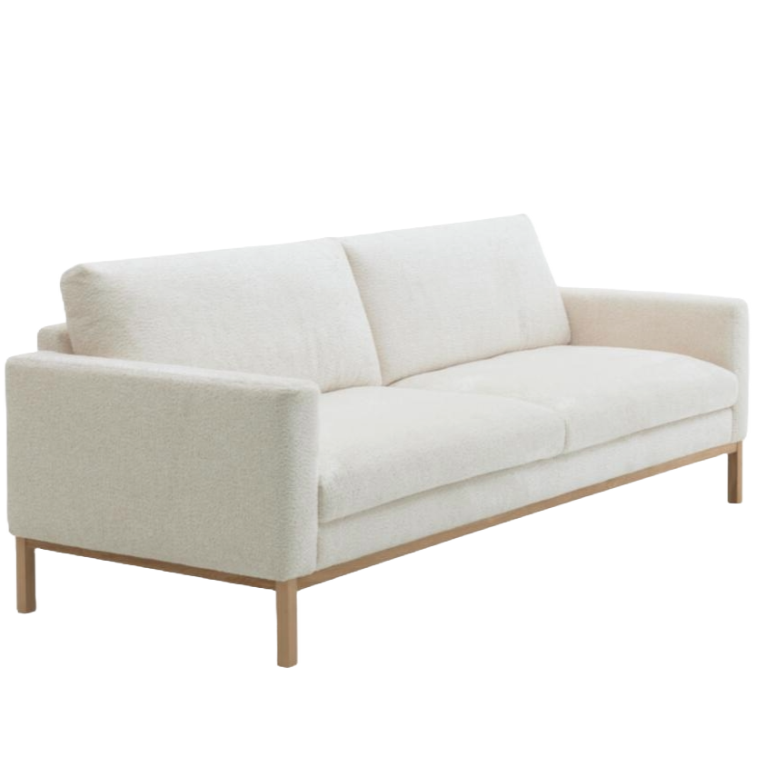 Roomio 3-Sitzer Sofa No. 4105 mit Kopfstütze Weiß