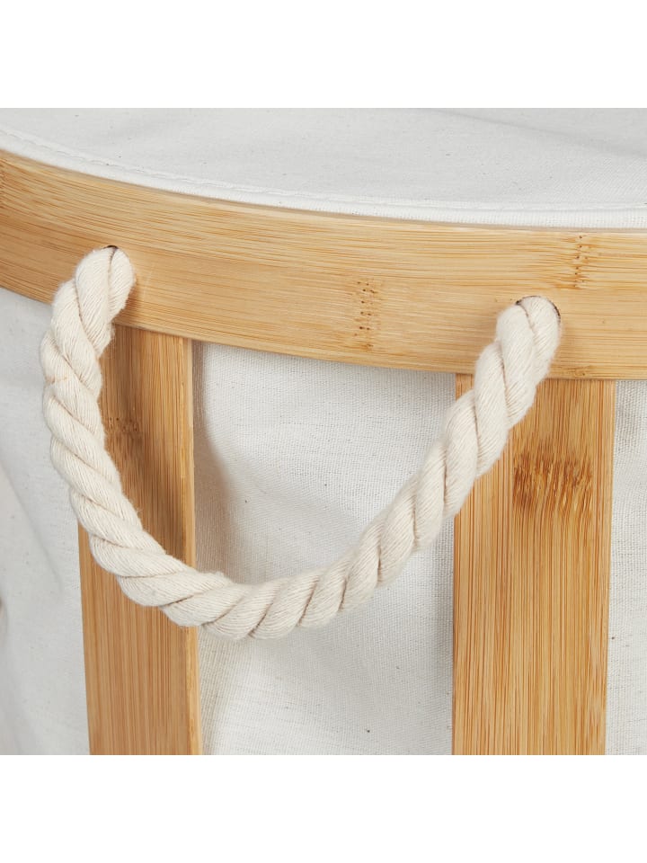 relaxdays Wäschekorb in Natur/ Beige - (H)55 x Ø 45 cm günstig kaufen onesize