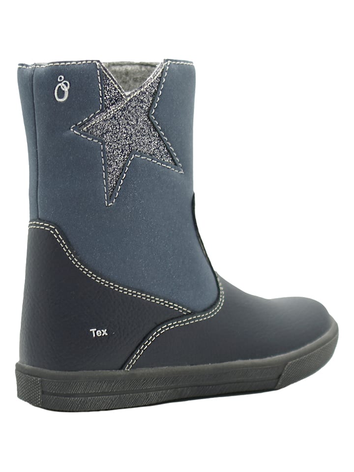 lamino Leder-Boots in Dunkelblau günstig kaufen
