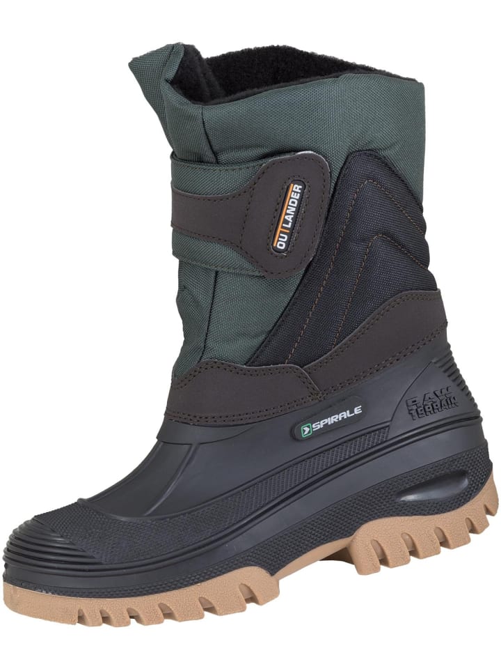 Spirale Kinder-Winterstiefel Lander gefüttert in schwarz/oliv günstig kaufen