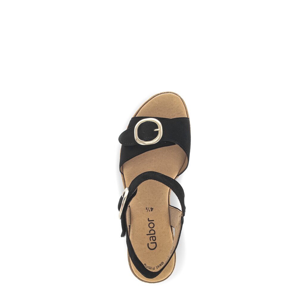 Gabor fashion Plateau Sandale schwarz