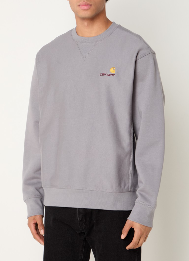Pulover Carhartt WIP American Script cu logo brodat