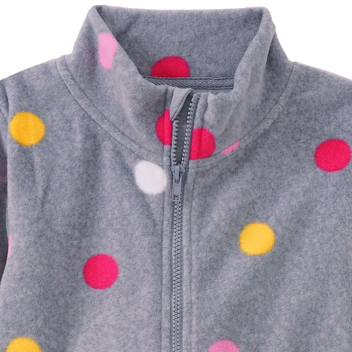 Mädchen Fleecejacke mit Punkte-Allover