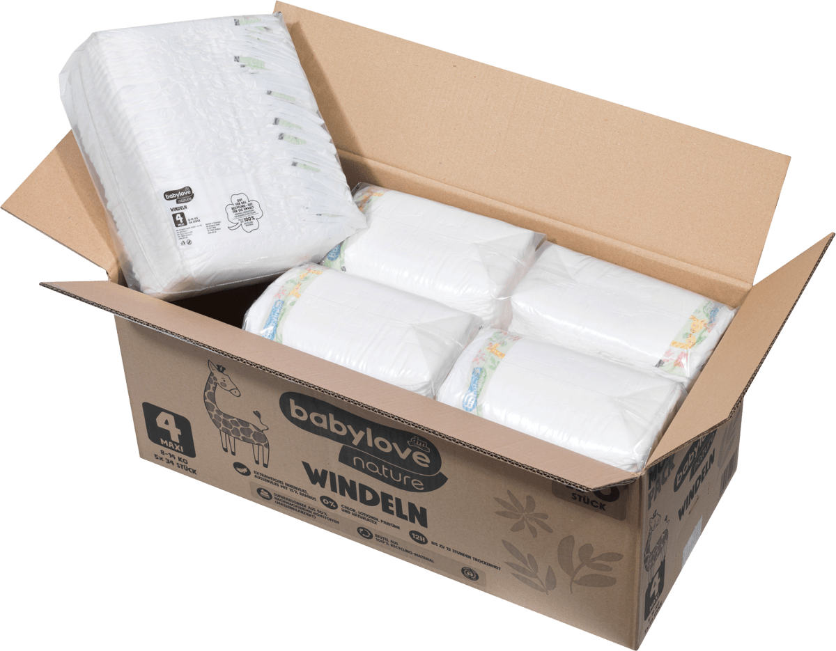 Windeln Gr. 4, Maxi (8-14 kg), Monatspack, 170 St