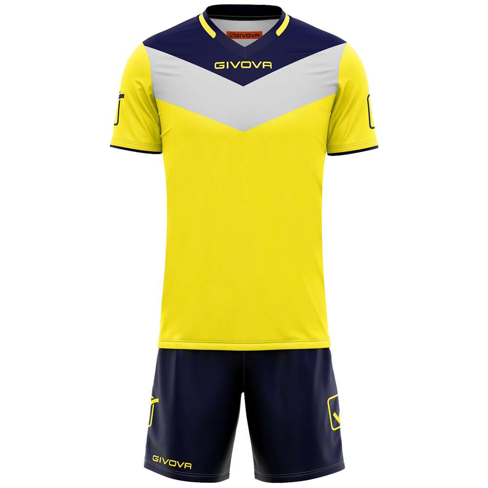 Givova Kit Campo Set Trikot + Shorts gelb/navy