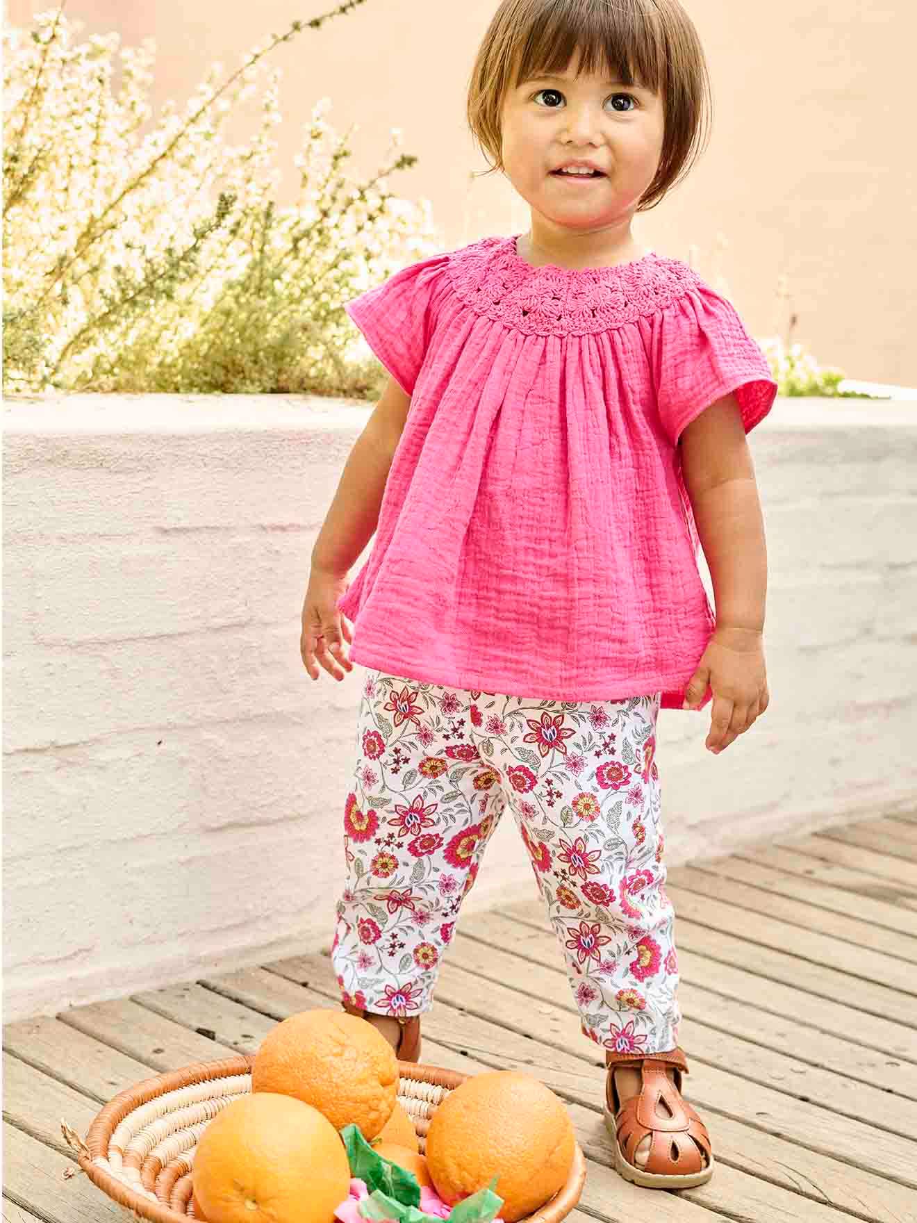 Vertbaudet Baby Hose mit Dehnbund - wollweiß