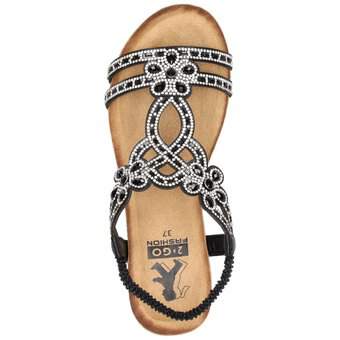 2Go Fashion Keilsandale in schwarz