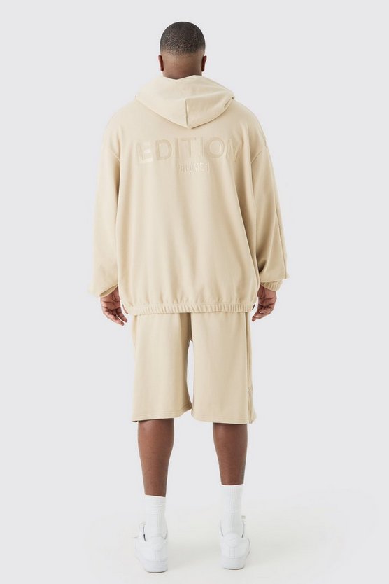 Plus Oversize Hoodie mit Edition Print