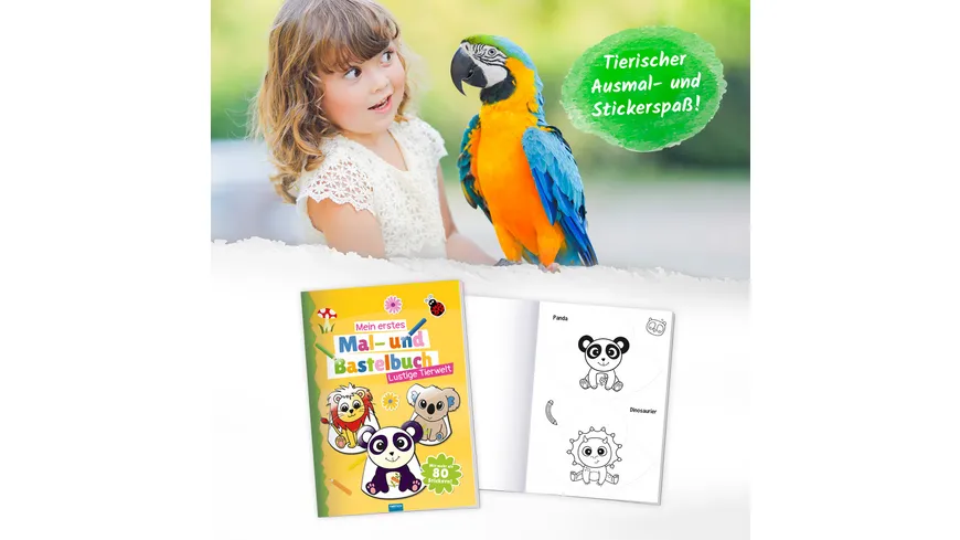 Trötsch Malbuch Bastelbuch Mein erstes Mal- und Bastelbuch Lustige Tierwelt