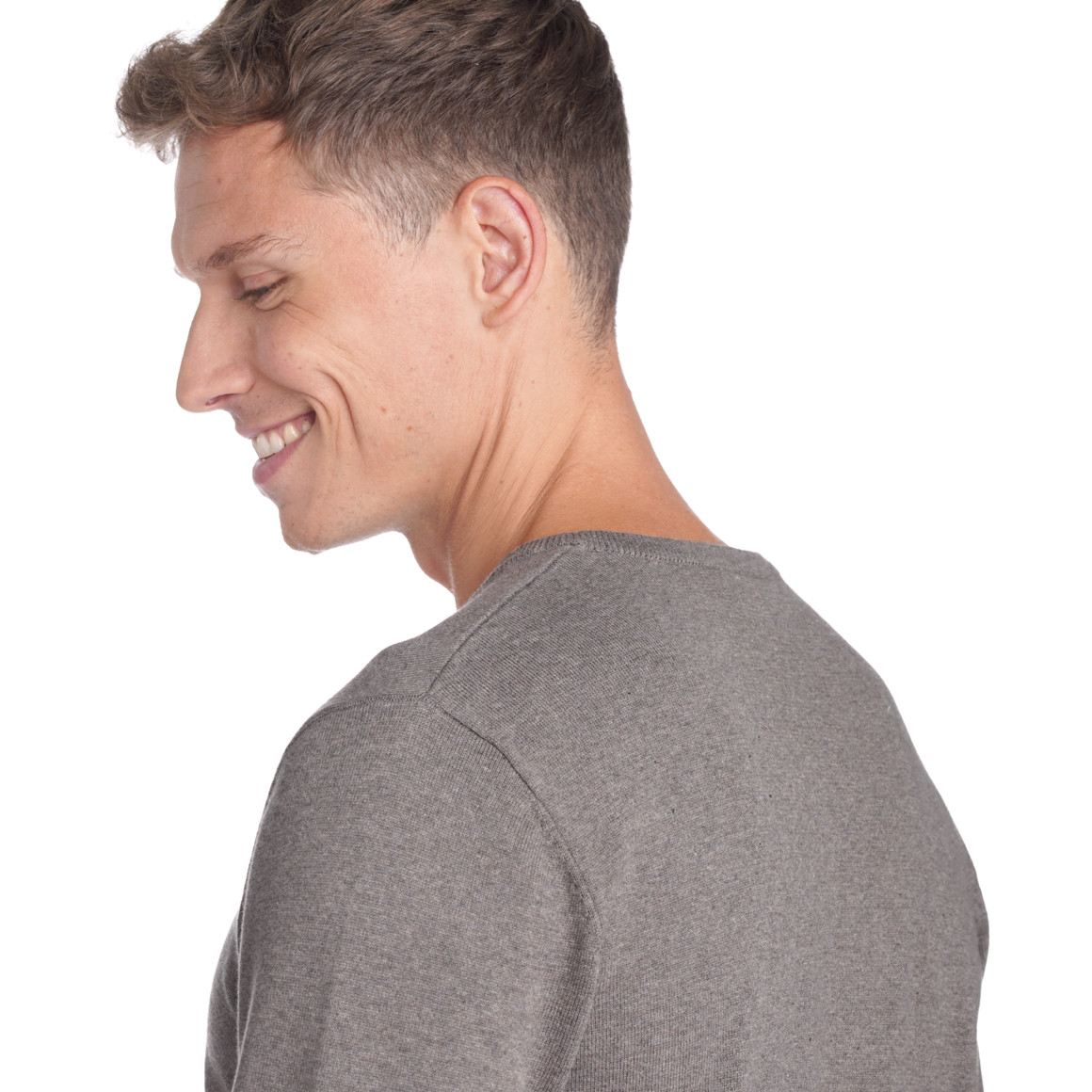 Herren Feinstrickpullover mit V-Ausschnitt