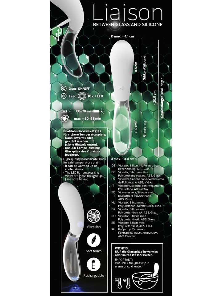 Liaison Vibrator Curve LED Vibrator in weiß günstig kaufen 21,5 cm