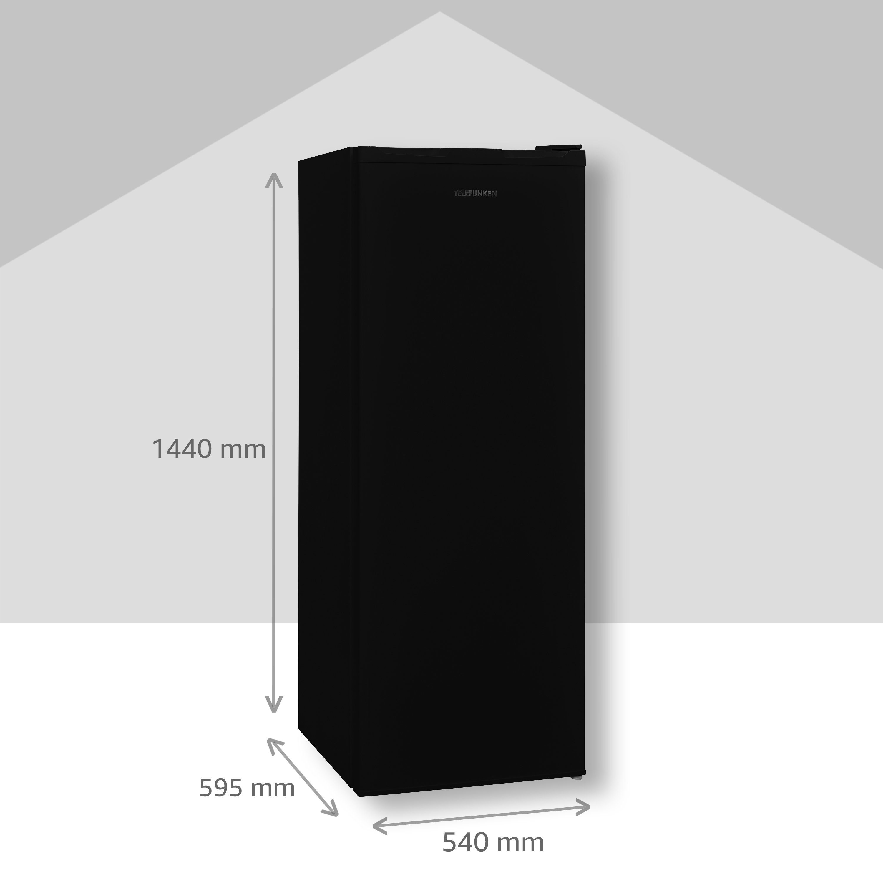 Telefunken Kühlschrank KTFKS265FB2, 144 cm hoch, 54 cm breit, Großer Standkühlschrank ohne Gefrierfach, 255 L Gesamt-Nutzinhalt