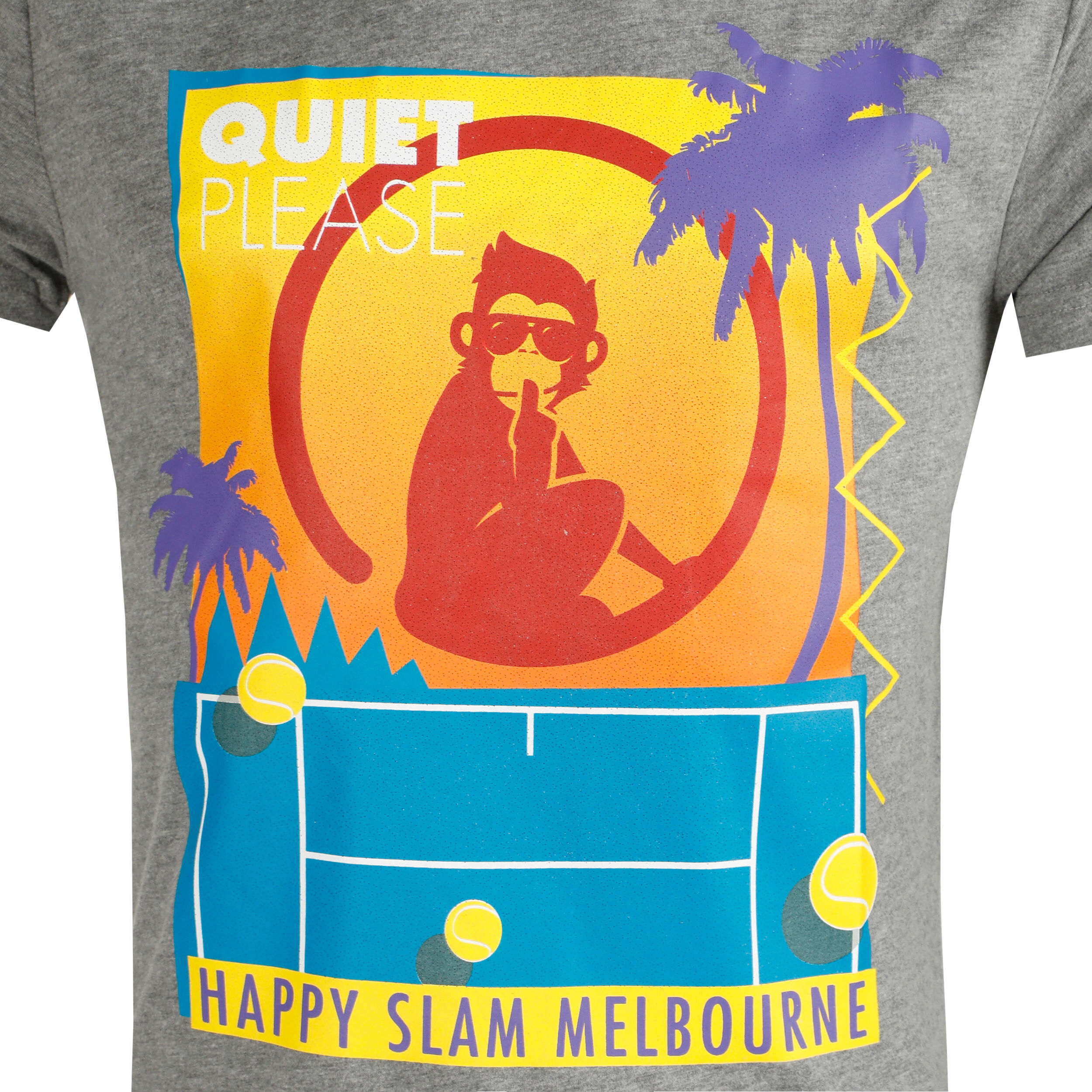 Happy Slam T-Shirt Herren - Grau, Mehrfarbig