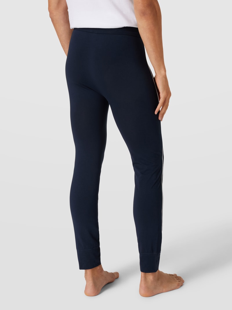Lange Unterhose mit Label-Detail in dunkelblau