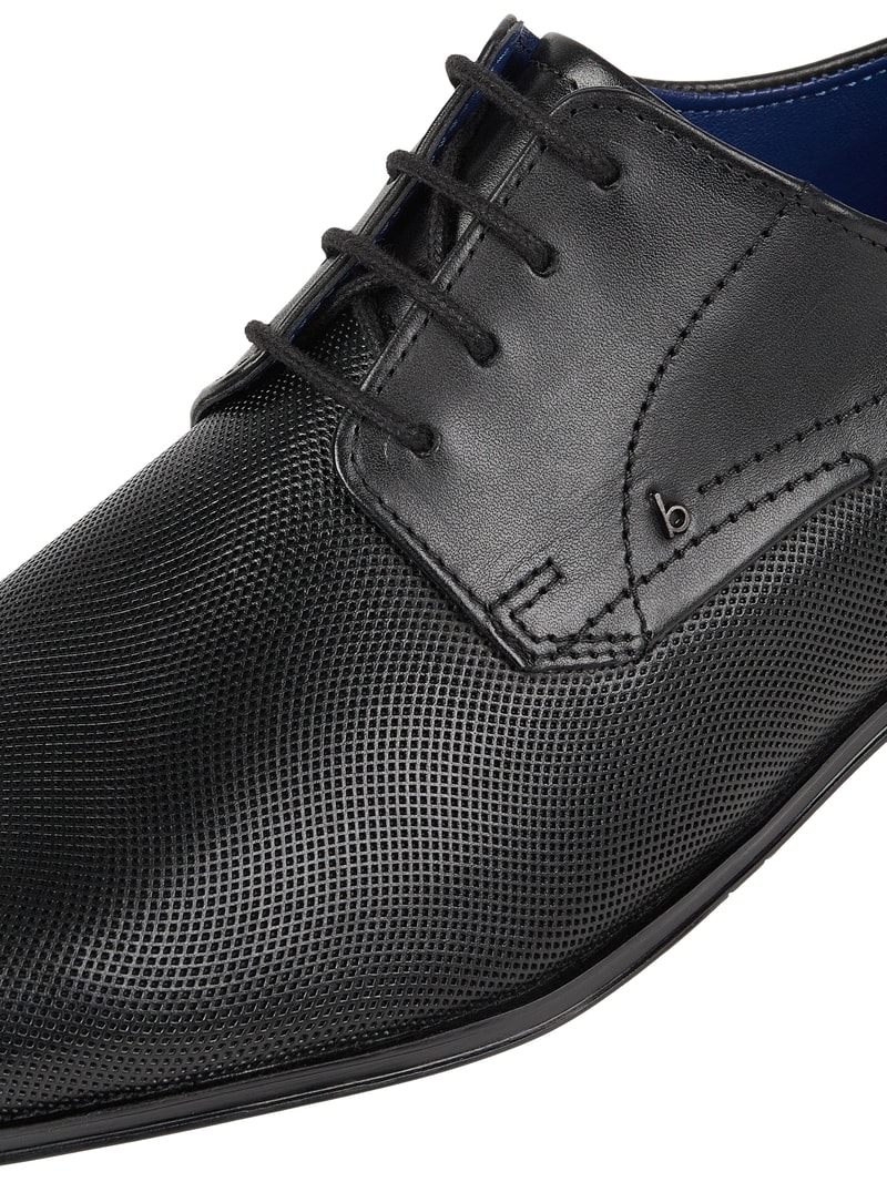 Schnürschuhe aus Leder Modell 'Mattia' in schwarz