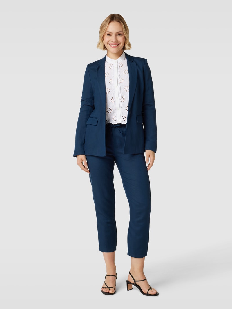 Blazer mit Reverskragen in marineblau