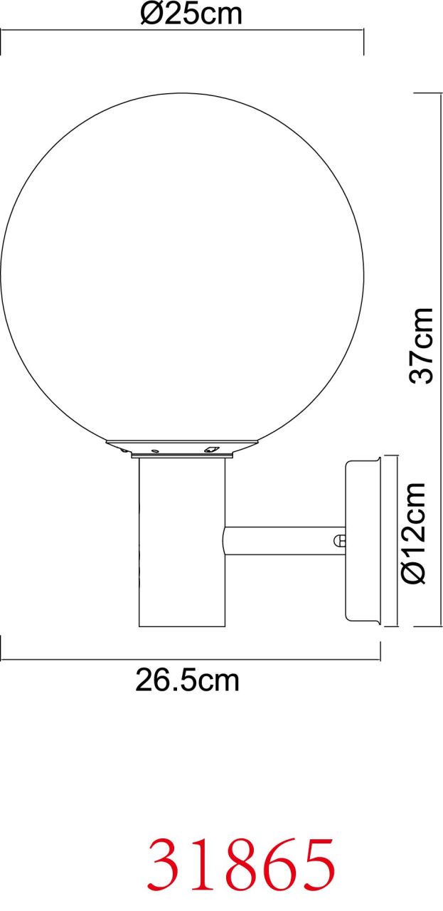 Globo Lighting - HEDWIG - Außenleuchte Edelstahl, 1x E27 LED