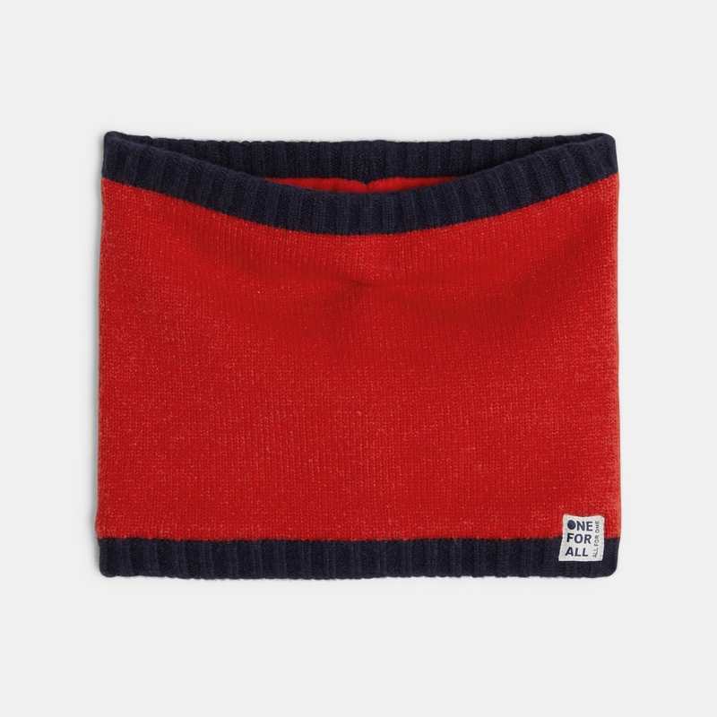 Snood en tricot mixte rouge