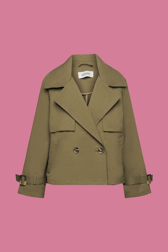 Kurzer zweireihiger Trenchcoat