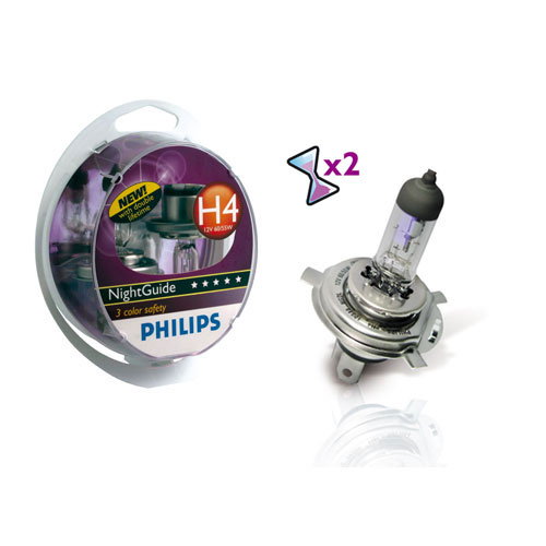 Philips H4 Night Guide DoubleLife Glühlampen, 2 Stück - ATU