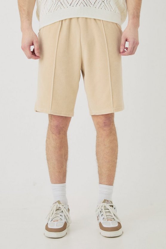 Tall Velour-Shorts mit elastischem Bund