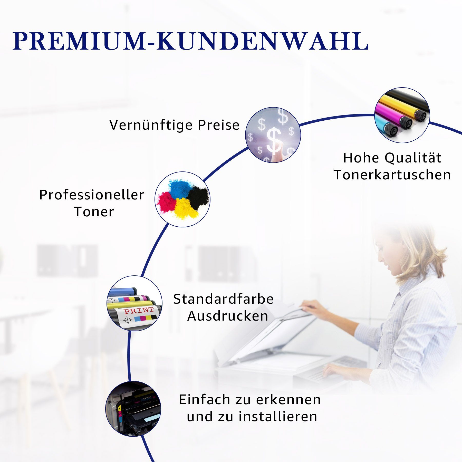 MOOHO Tonerkartusche TK-5240 für Kyocera TK5420 ECOSYS M5526cdw M5526 P5026cdn P5026