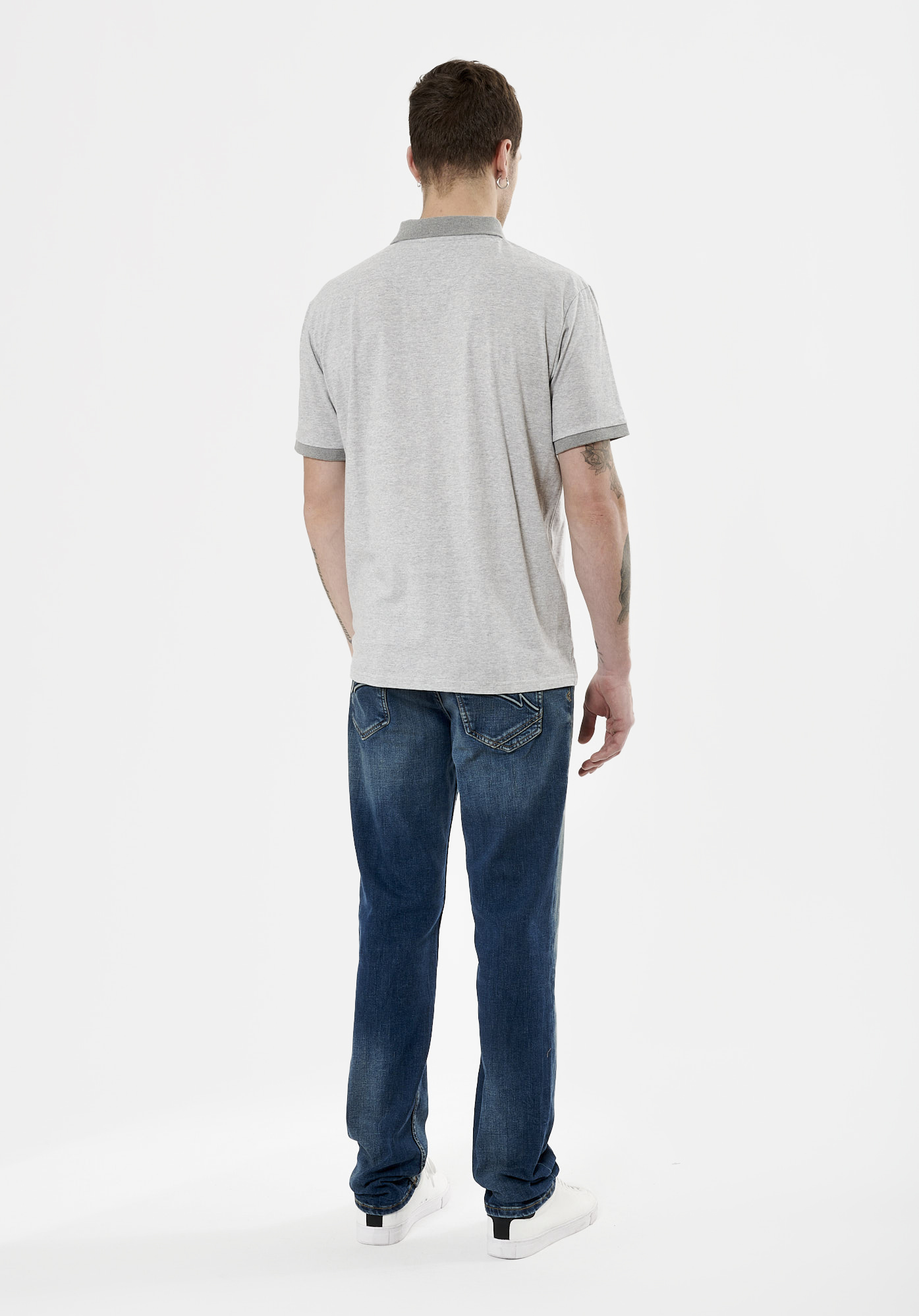 STEF   Polo gris Homme