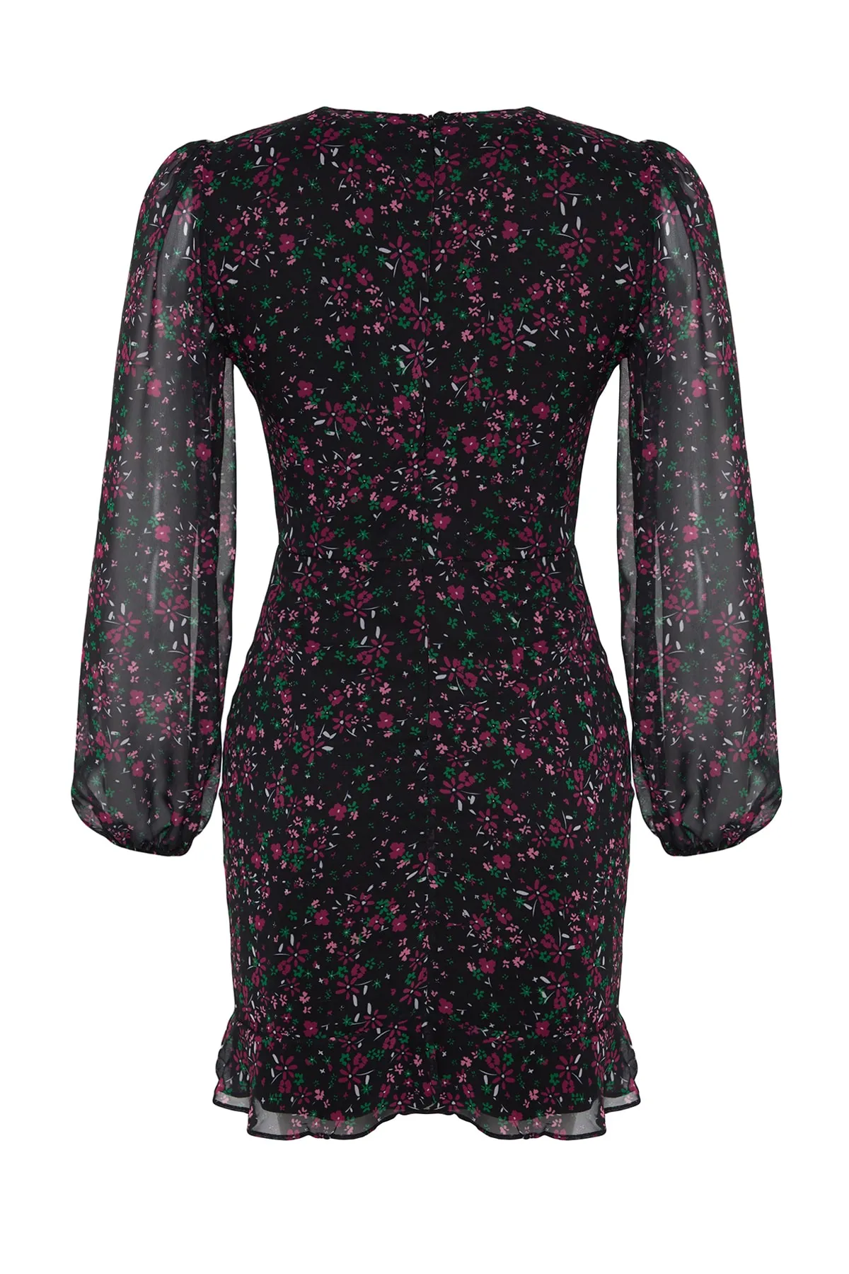 Trendyol Collection  Rosa Rock-detailliertes Webkleid TWOAW22EL0700