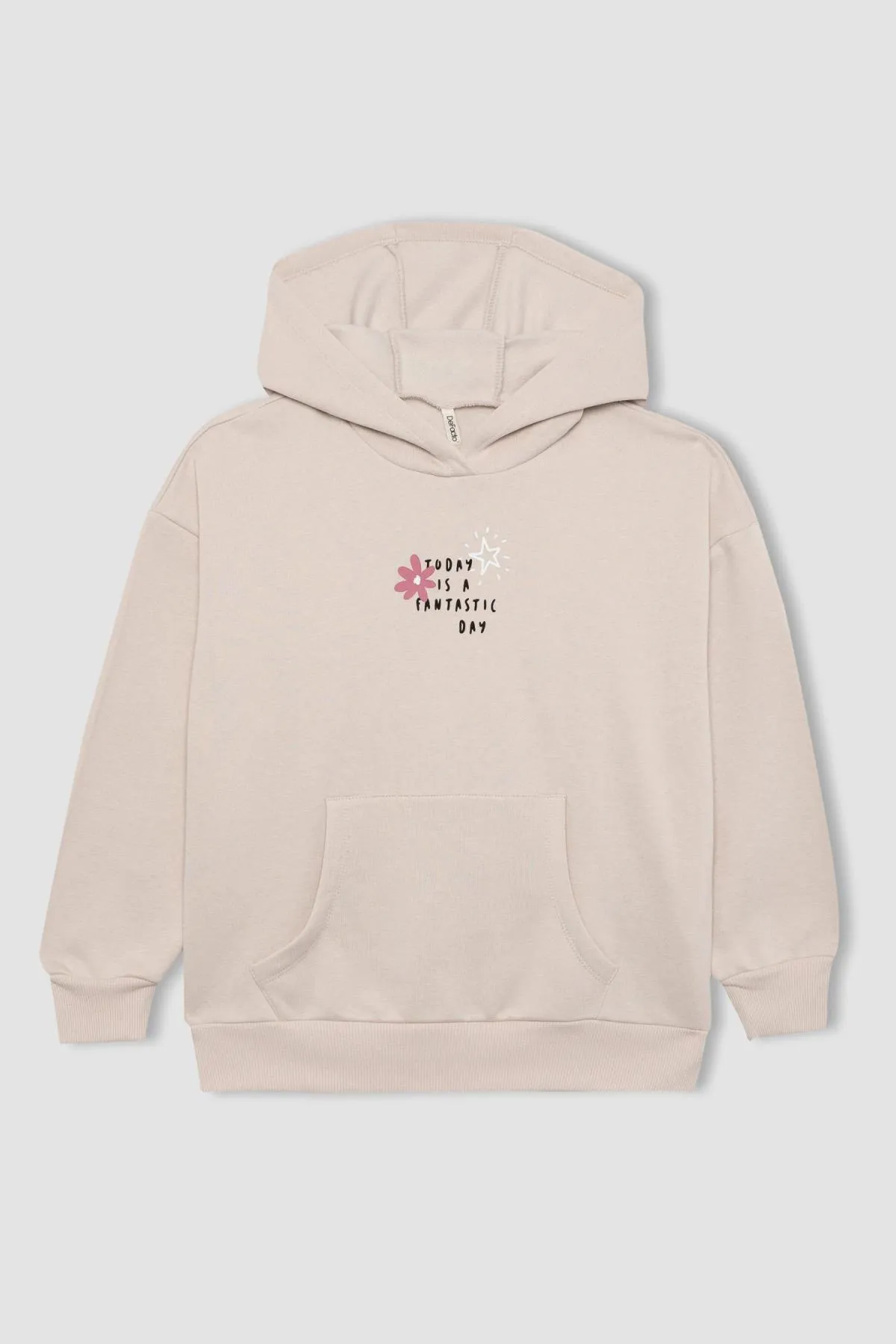 DeFacto  Dickes Kapuzen-Sweatshirt für Mädchen in Oversize-Passform mit weicher, flauschiger Innenseite