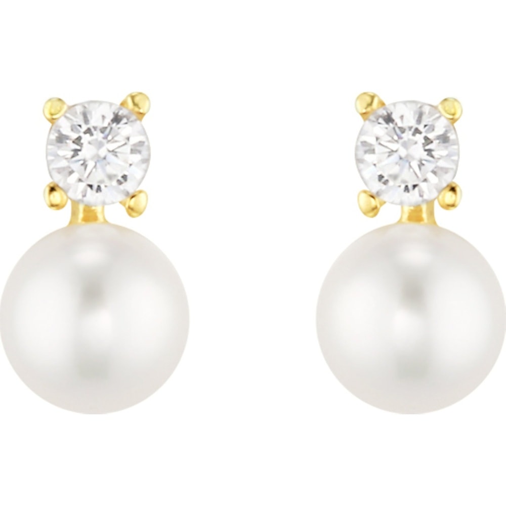 Valeria Boucles d'oreilles à fermoir à poussette 375 Or jaune Boucles d'oreilles