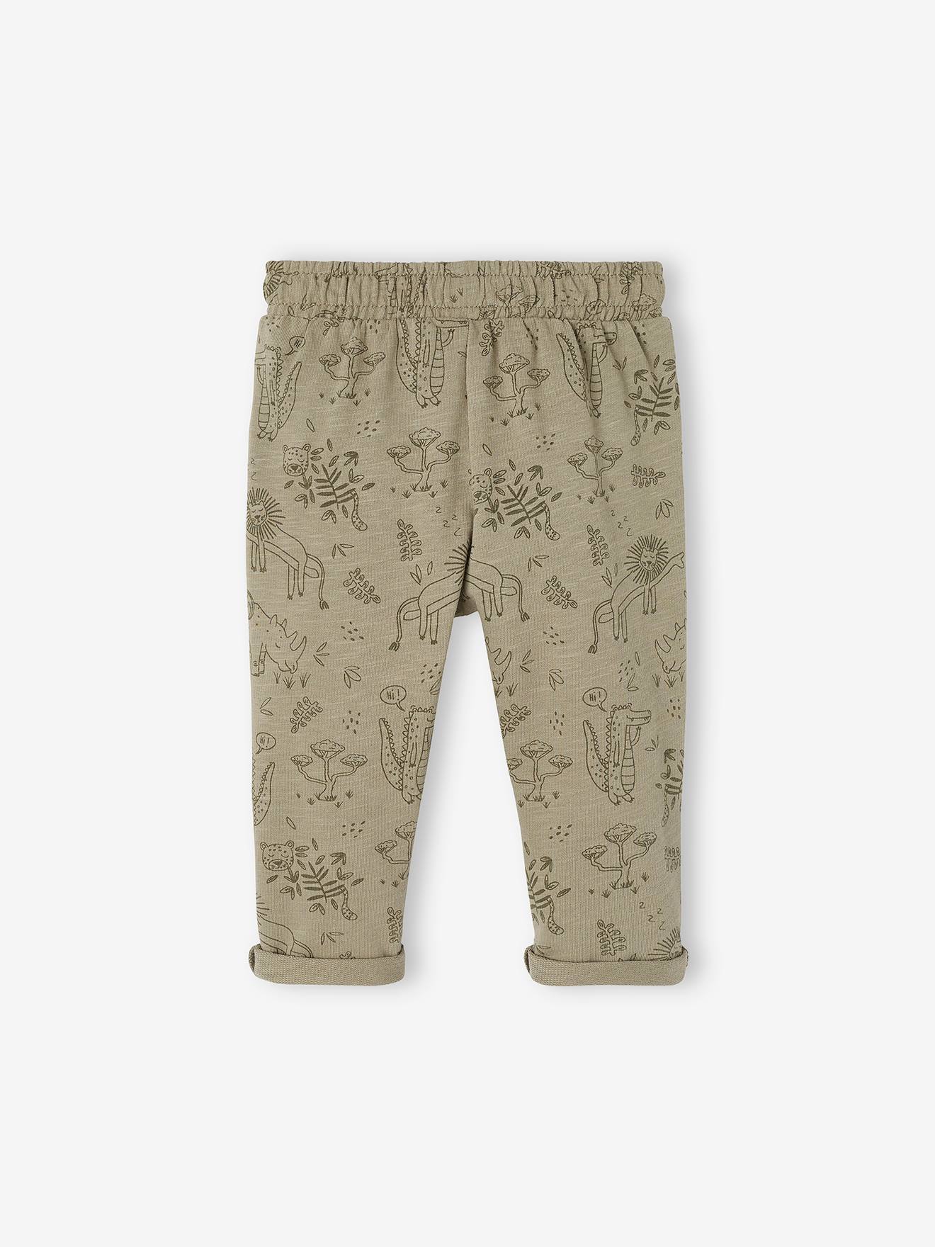 Pantalon molleton bébé garçon caramel imprimé