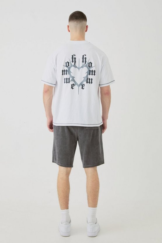 Tall Velour-Shorts mit elastischem Bund