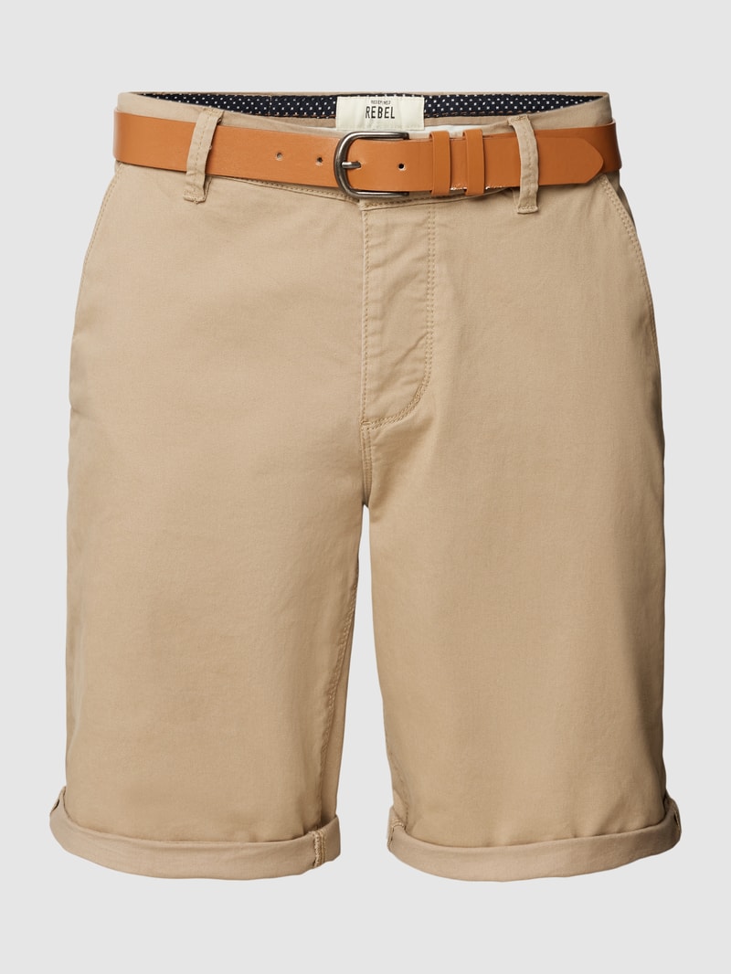 Chinoshorts inklusive Gürtel Modell 'Mike' in beige