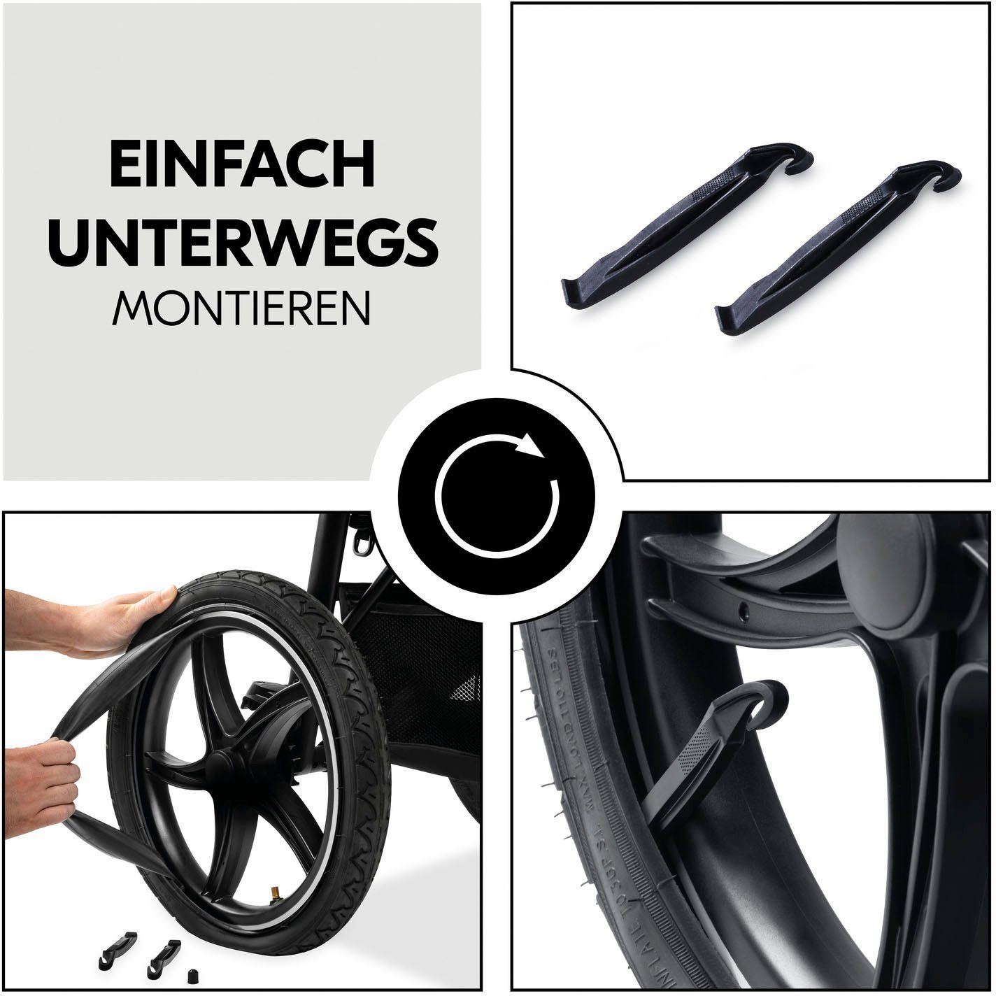 Hauck Reifen-Reparaturset Pushchair Repair Kit 3W, für Dreirad-Buggys