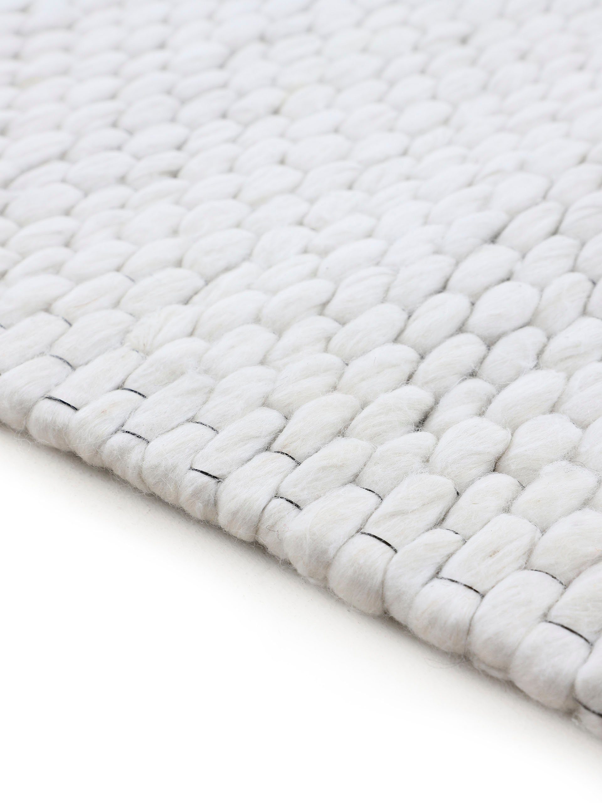 Läufer Sina, carpetfine, rechteckig, Höhe: 14 mm, Handweb Teppich, reine Wolle, meliert, handgewebt, weich & kuschelig