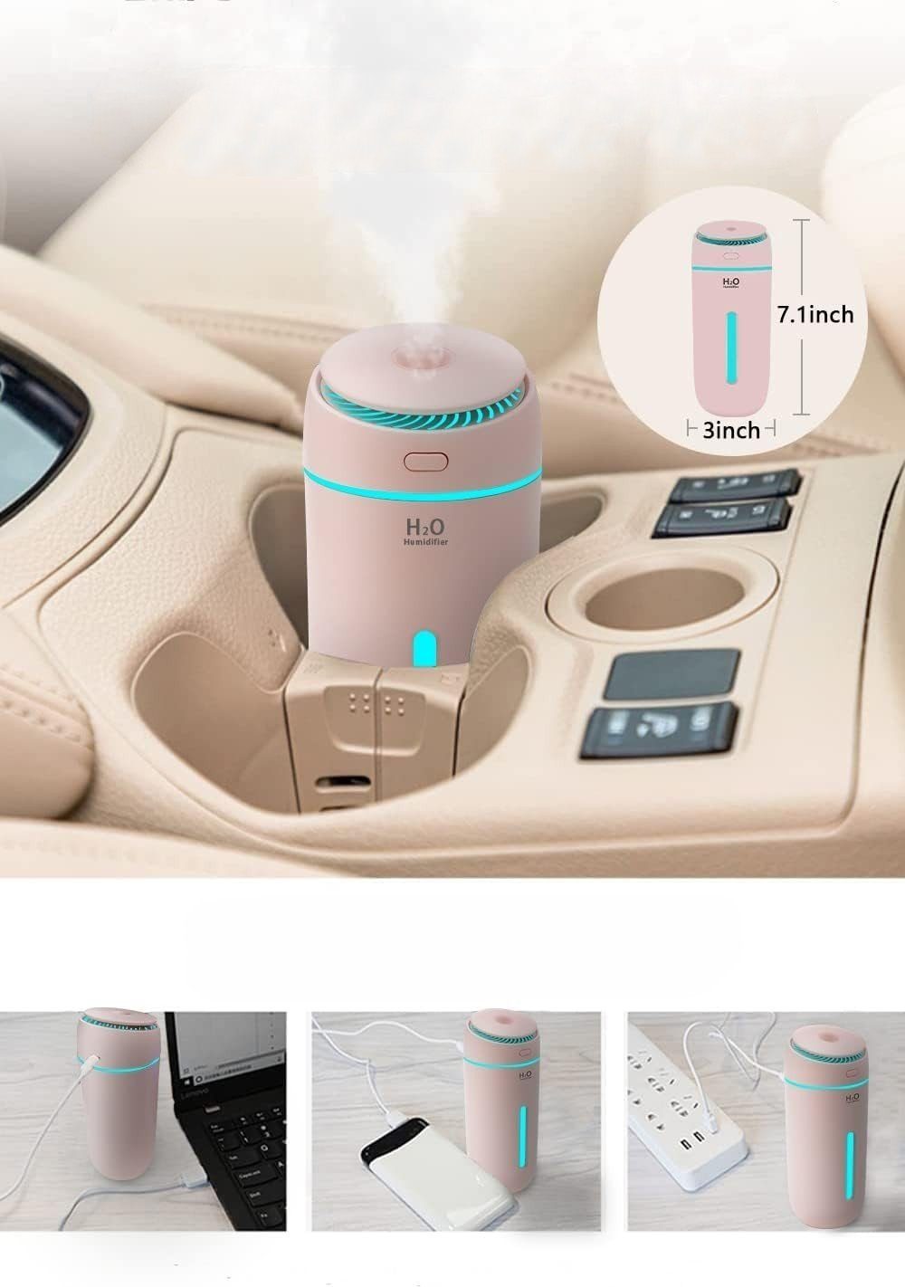 MOUTEN Diffuser Kleiner 400-ml-Luftbefeuchter für das Schlafzimmer
