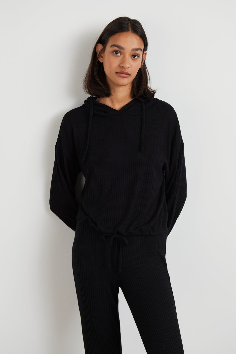 Stina rib hoodie