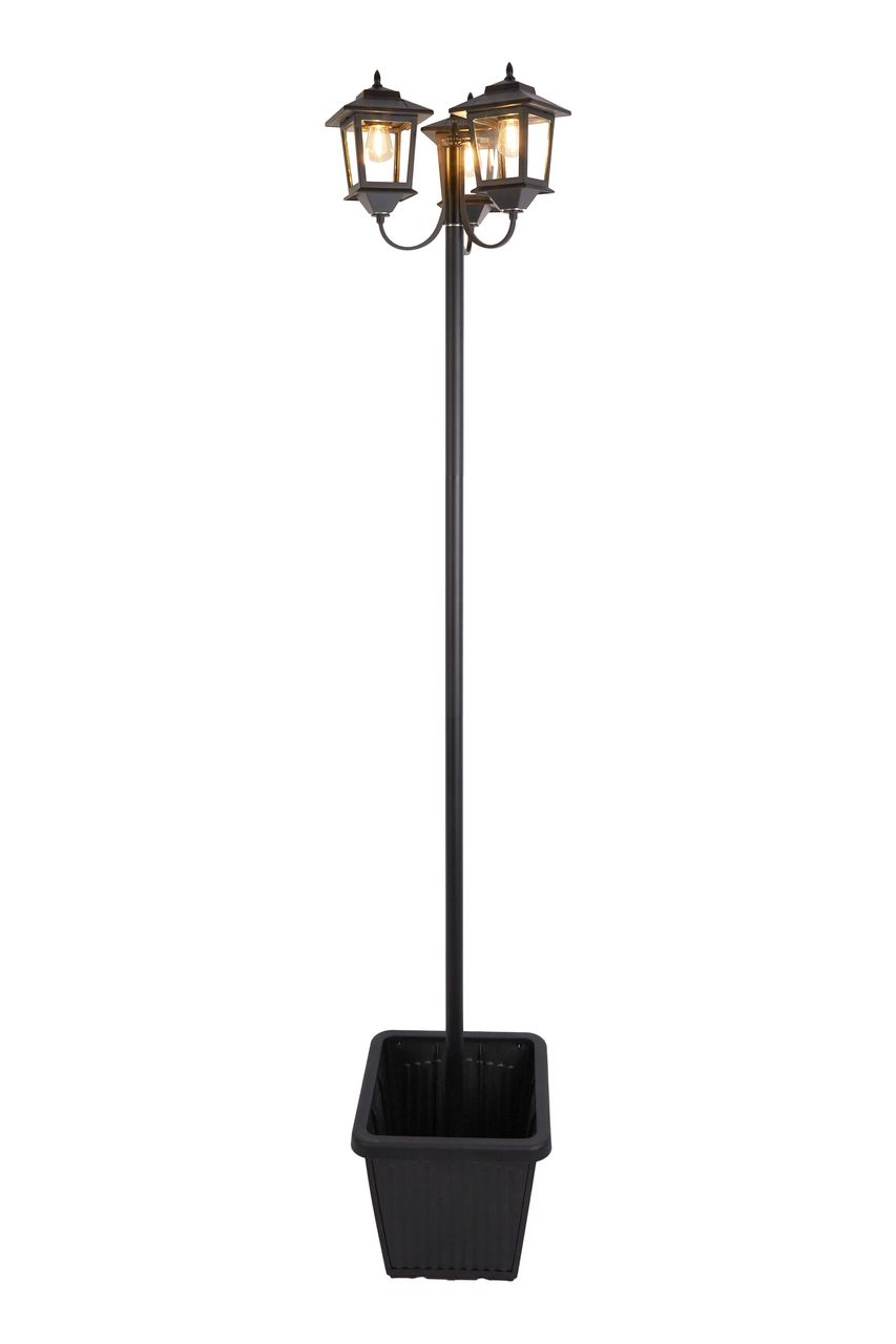 Powertec Garden Solarlaterne mit 3 Lampen