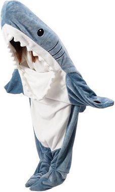 Wohndecke Shark Blanket,Hai Decke Zum Anziehen Schlafsack,Hoodie Shark, XDeer, Onesie Blanket,Super Weich,Gemütlich,Flanell,coolste Geschenk