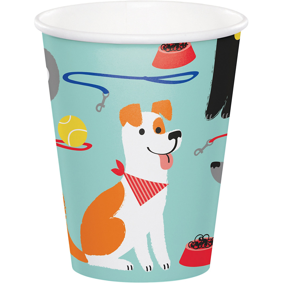 8 Papp-Becher Hunde-Party, 256 ml
