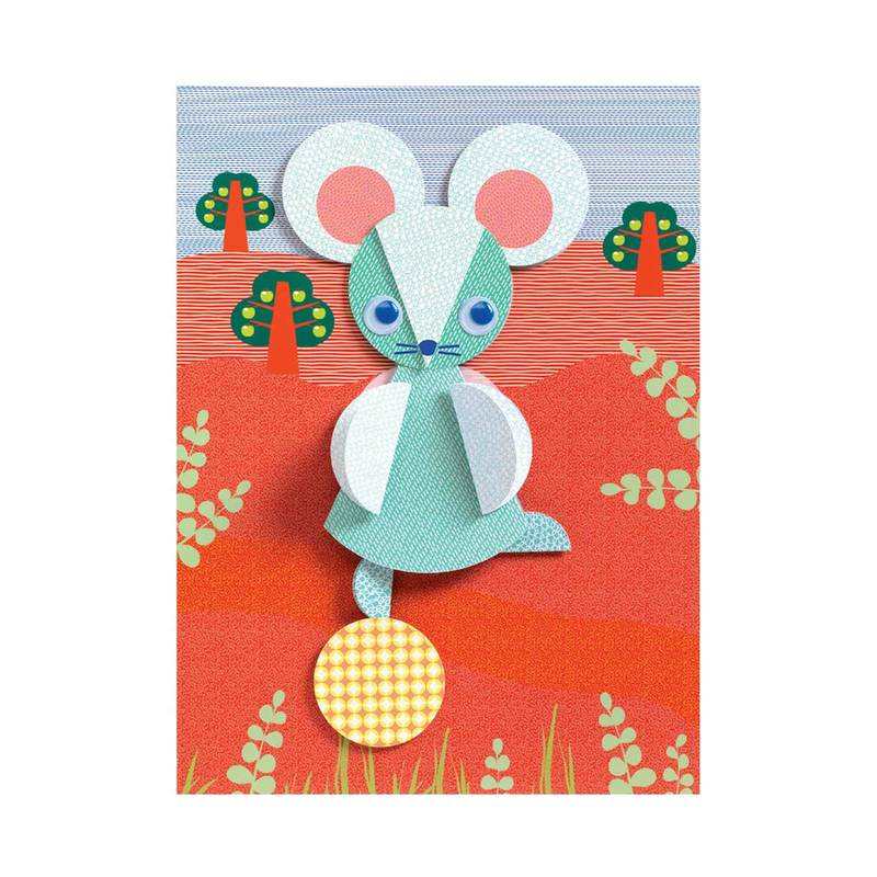 Pochette animaux Ronds et ronds Créer avec du papier Djeco