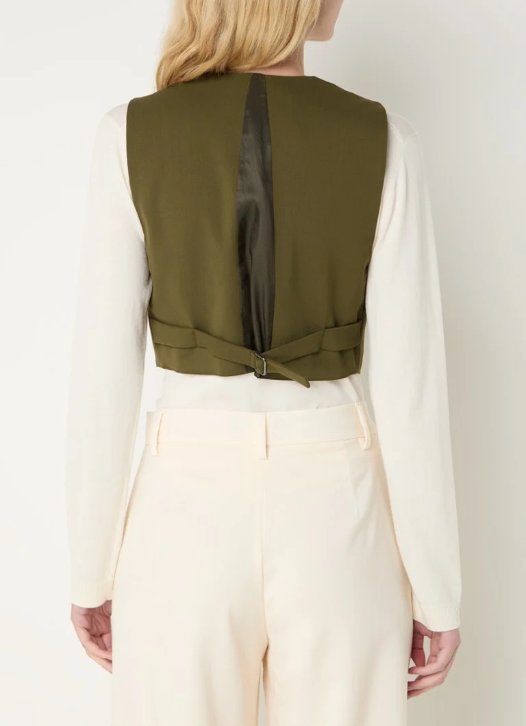 Cardigan MaxMara Gioco din amestec de lână, împodobit cu perle și cu o curea legată.
