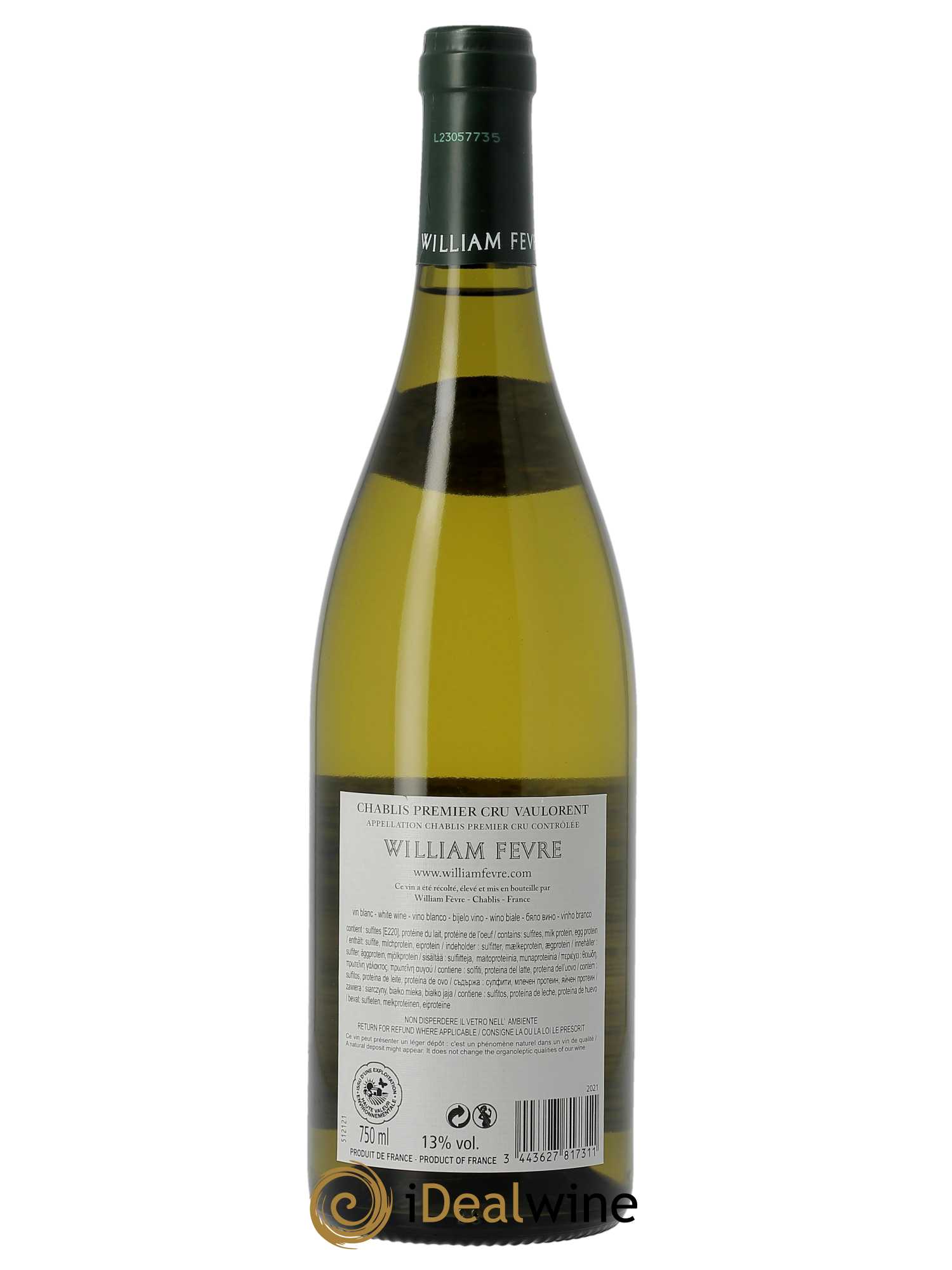 Chablis 1er Cru Vaulorent William Fèvre (Domaine)  2021 - Lot de 1 Bouteille