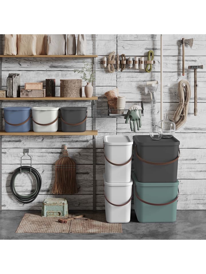 Rotho 4er-Set Aufbewahrungsbox 2x40l  2x25l in Anthrazit günstig kaufen onesize