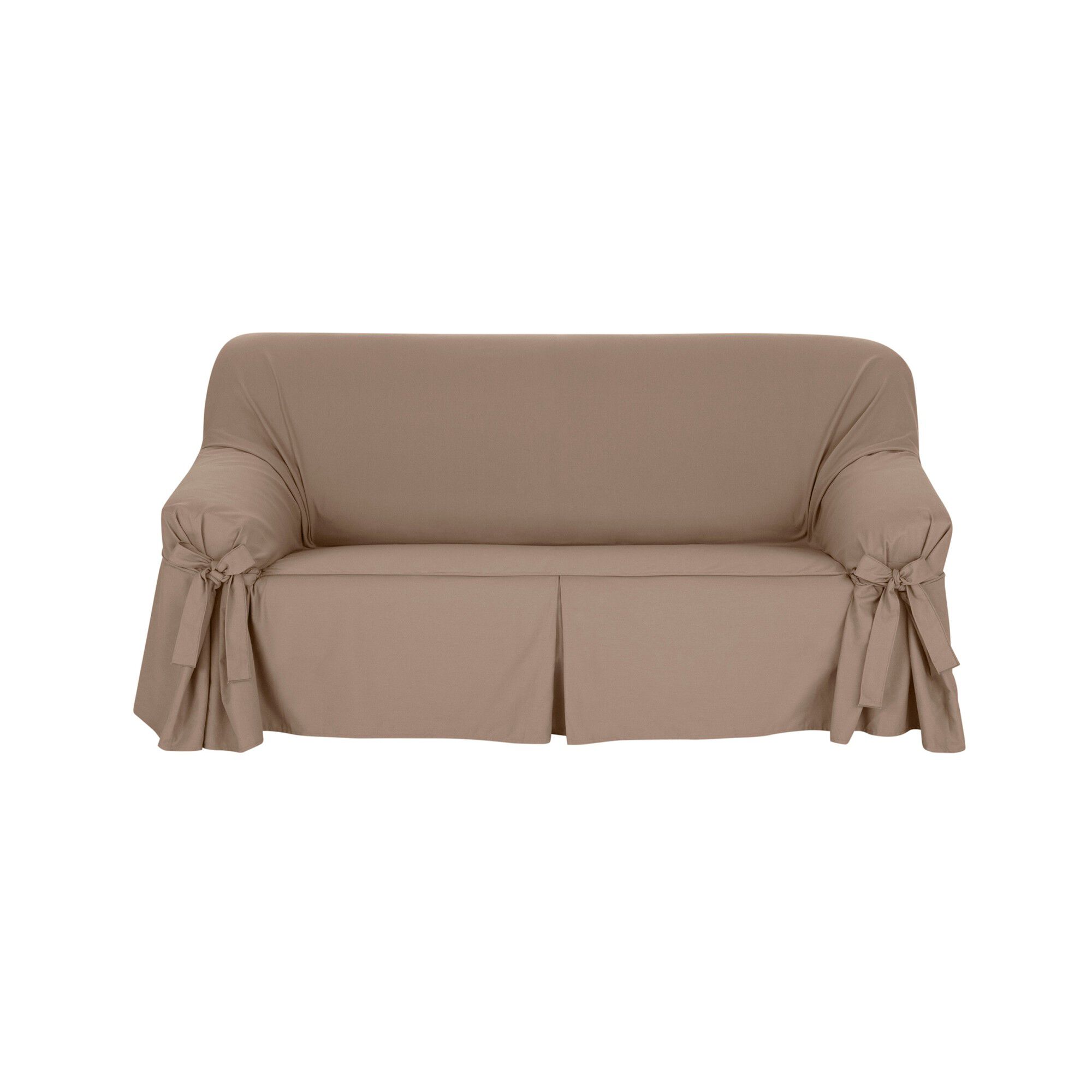 Housse bachette coton uni nouettes fauteuil canapés