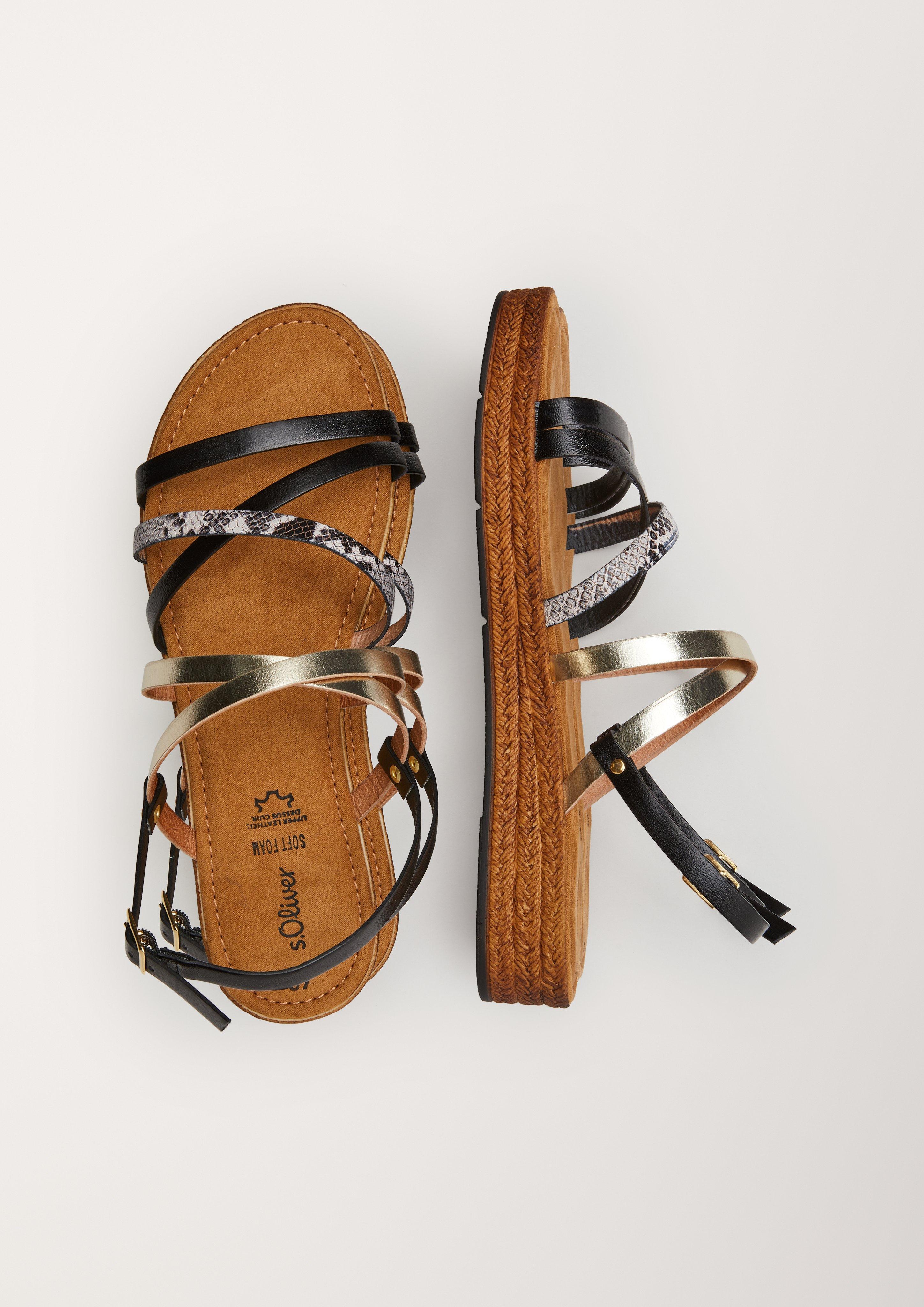 Riemchensandalen aus Leder  6005324-098