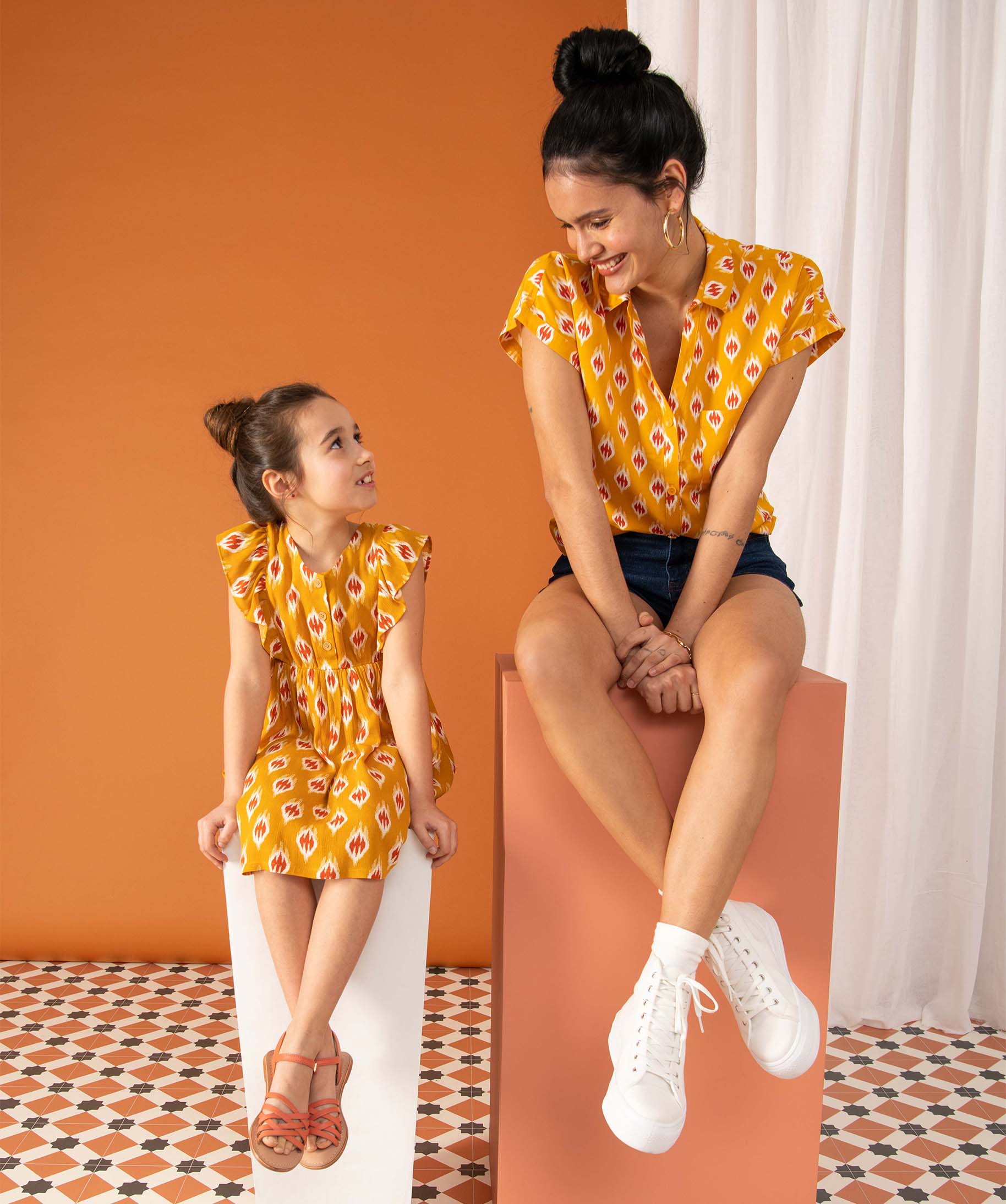 Chemise femme imprimée à manches courtes multicolore | GEMO