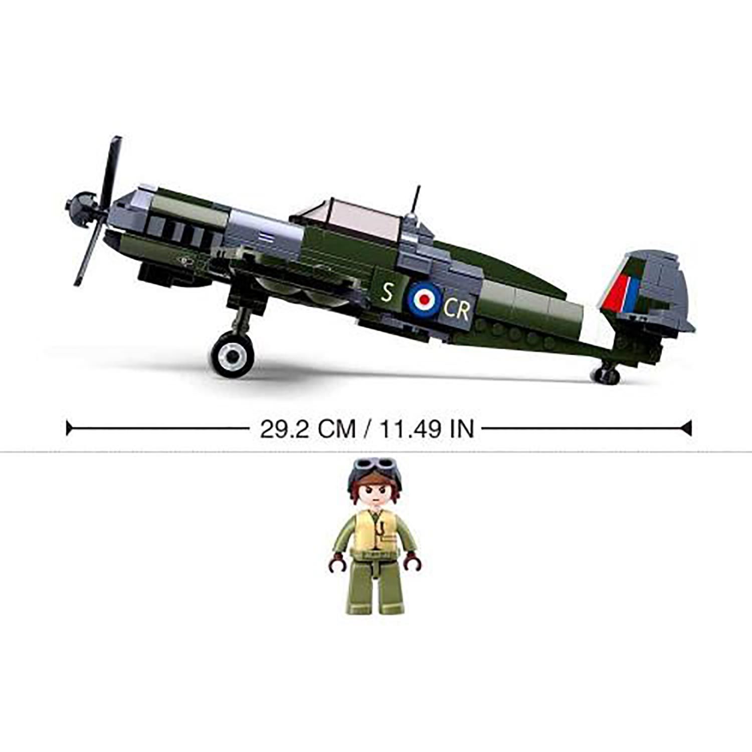 WWII - Britisches Kampfflugzeug - Bausteine Set M38-B0712