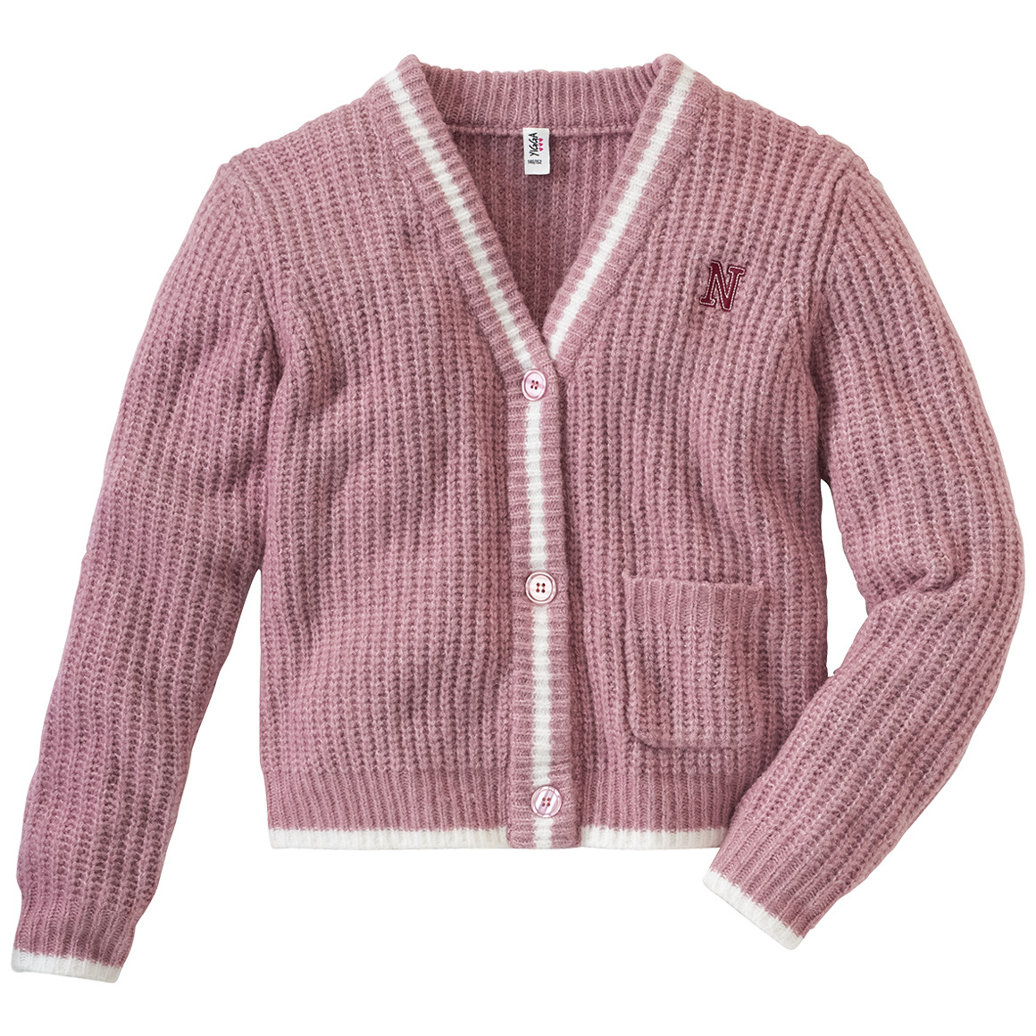 Mädchen Strickjacke im College-Style