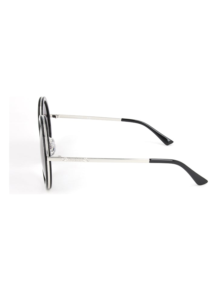 Guess Damen-Sonnenbrille in Schwarz-Silber/ Schwarz günstig kaufen 57
